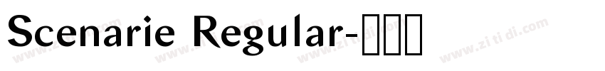 Scenarie Regular字体转换